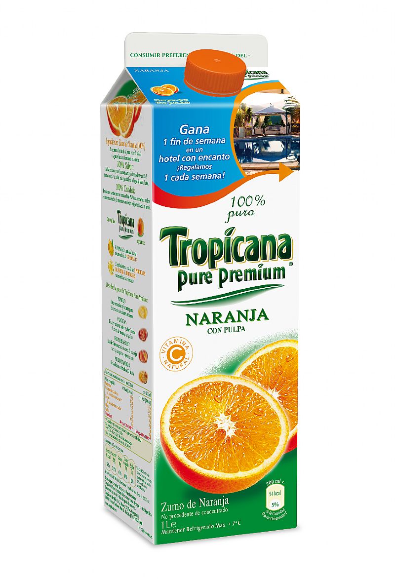 Envase actual de Tropicana